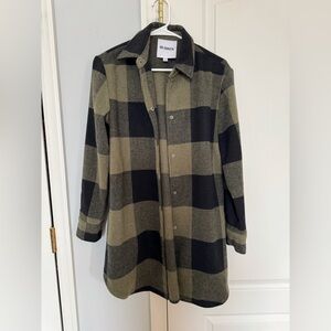 BB Dakota Olive & Black Buffalo Plaid Overshirt